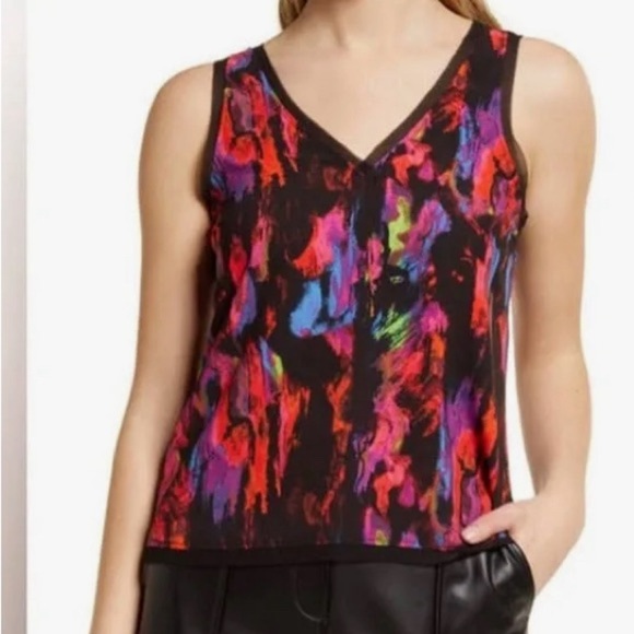 NWT Halogen Multi-Color Raw Edge Tank Top Small - Picture 1 of 7
